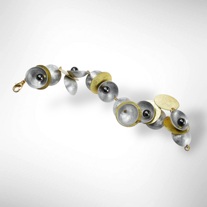 CLOUD 2 Cups and Saucers Sculptural Linked Bracelet