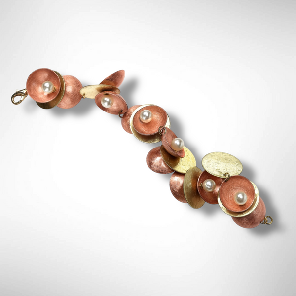 CLOUD 2 Cups and Saucers Sculptural Linked Bracelet