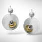 BLOSSOM Large Silvertone Light Weight Statement Earrings with accent bead options from the SCULPTURAL Collection