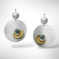 BLOSSOM Large Silvertone Light Weight Statement Earrings with accent bead options from the SCULPTURAL Collection