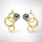 BROOK Dramatic Gold and Silvertone Post Earrings with Accent Bead Options from the SULPTURAL COLLECTION