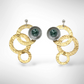 BROOK Dramatic Gold and Silvertone Post Earrings with Accent Bead Options from the SULPTURAL COLLECTION