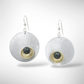 BUD Modern Round Earrings in 3 metals with 3 accent bead options from the SULPTURAL Collection.