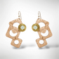 GROW LONG 3 Piece Angular Dangle Earrings with metal and bead options from the SCULPTURAL Collection