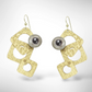 GROW LONG 3 Piece Angular Dangle Earrings with metal and bead options from the SCULPTURAL Collection