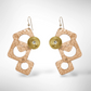 GROW LONG 3 Piece Angular Dangle Earrings with metal and bead options from the SCULPTURAL Collection