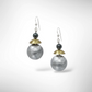 POND Playful Go-To Mixed Metal Dangle Earrings with Metal and Accent Bead Options from the SCULPTURAL Collection
