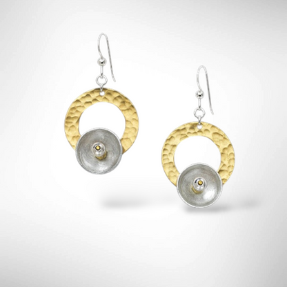 TIDE Popular Mixed Metal Dangle Earrings with Metal and Accent Bead Options from the SCULPTURAL Collection