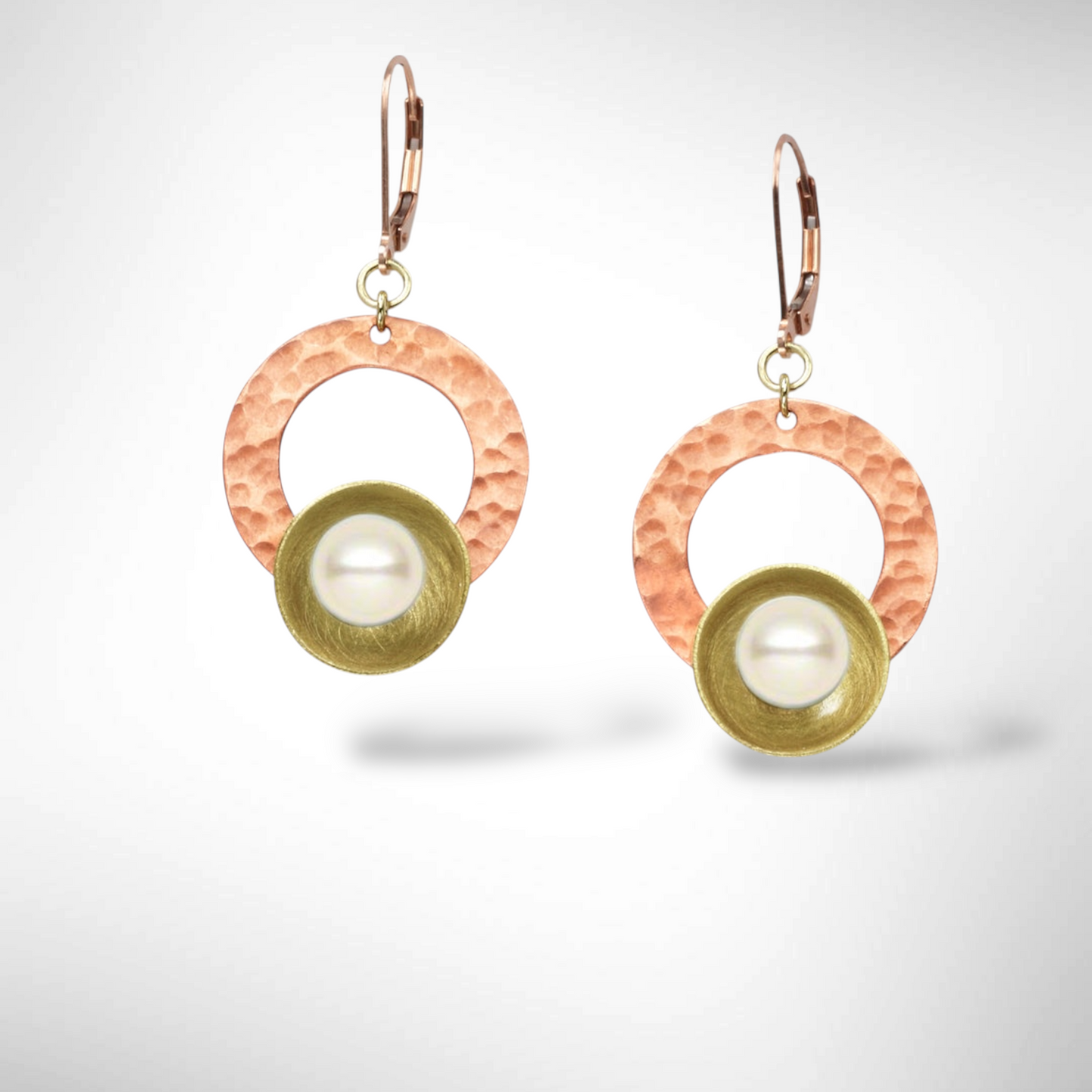 TIDE Popular Mixed Metal Dangle Earrings with Metal and Accent Bead Options from the SCULPTURAL Collection