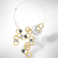 RIVER Centerpiece Focal Statement Necklace from the SCULPTURAL Collection with Simulated Pearl and Jade options
