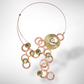 RIVER Centerpiece Focal Statement Necklace from the SCULPTURAL Collection with Simulated Pearl and Jade options