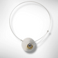 SOLSTICE Best Selling Elegant Small Angular Metal Necklace from the SCULPTURAL Collection with Simulated Pearl or Jade option