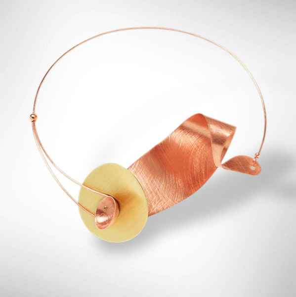 WIND - Short Wavy Artistic Metal Statement Necklace