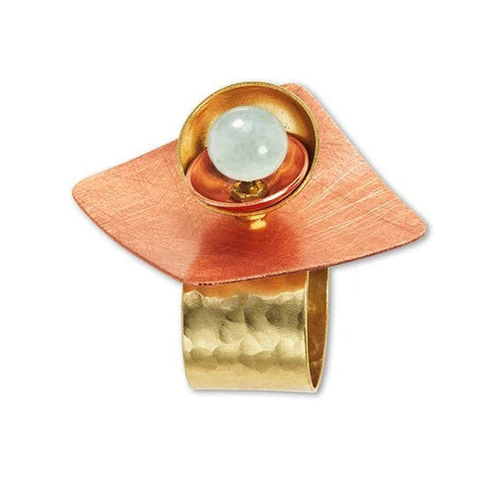 GRAIN Angular Ring-Adjustable, Accent Bead Options