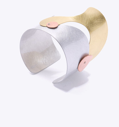 BUBBLES | FLOAT 1 Tri Metal Mid-Arm Statement Cuff