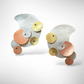 FLOAT 1 Striking Tri Metal Statement Earrings from BUBBLES