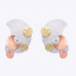 FLOAT 1 Striking Tri Metal Statement Earrings from BUBBLES