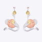 FLOAT 2 Long Tri Metal Earrings from the BUBBLE Collection