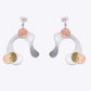 POP 1 Dripping Tri Metal Dangle Earrings from BUBBLES