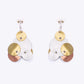 TICKLE 1 Tri Metal Circle Earrings from the BUBBLES