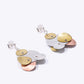 TICKLE 1 Tri Metal Circle Earrings from the BUBBLES
