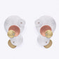 TICKLE 2 Tri Metal Combined Circle Earrings from BUBBLES