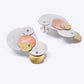 TICKLE 2 Tri Metal Combined Circle Earrings from BUBBLES