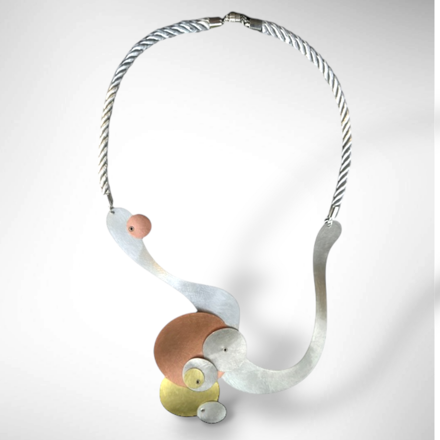 FLOAT 2 Tri Metal Tri Metal Floating BUBBLE Necklace