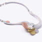 FLOAT 2 Tri-Metal Bubble Necklace, Aluminum Brass Copper Statement Piece
