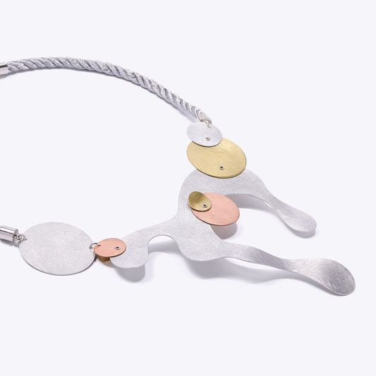 BUBBLES | POP 2 Oozy Dripping Mixed Metal Statement Necklace