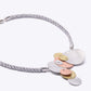TICKLE 1 Assymetrical Tri Metal Circle Necklace