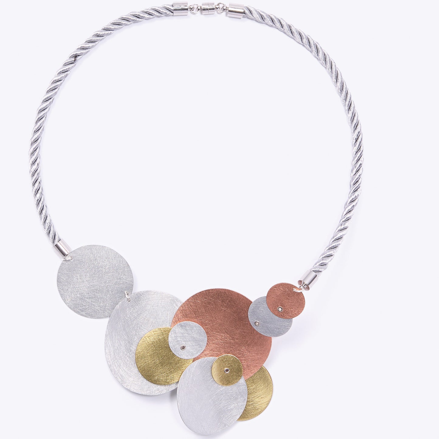 BUBBLES | TICKLE 2 Statement Mixed Metal Circles Necklace
