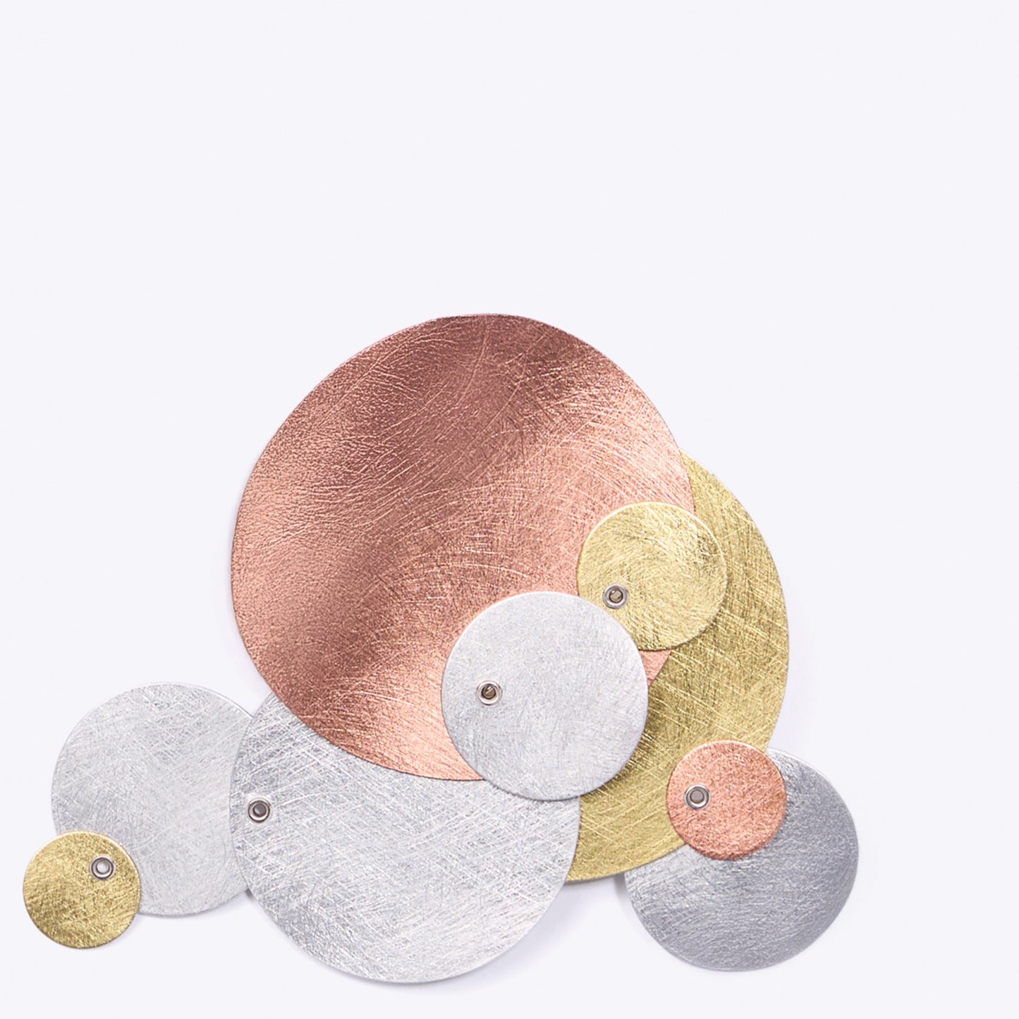 TICKLE 1 Tri Metal Circle Pin from the BUBBLES Collection