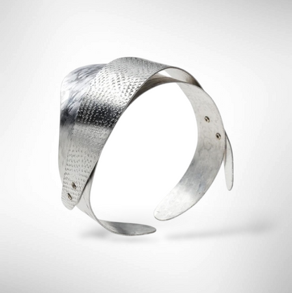 SWELL - Ocean Wave Inspired Multidimentional Aluminum Cuff with metal options from the WATER Collection
