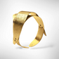 SWELL - Ocean Wave Inspired Multidimentional Mixed Metal Cuff