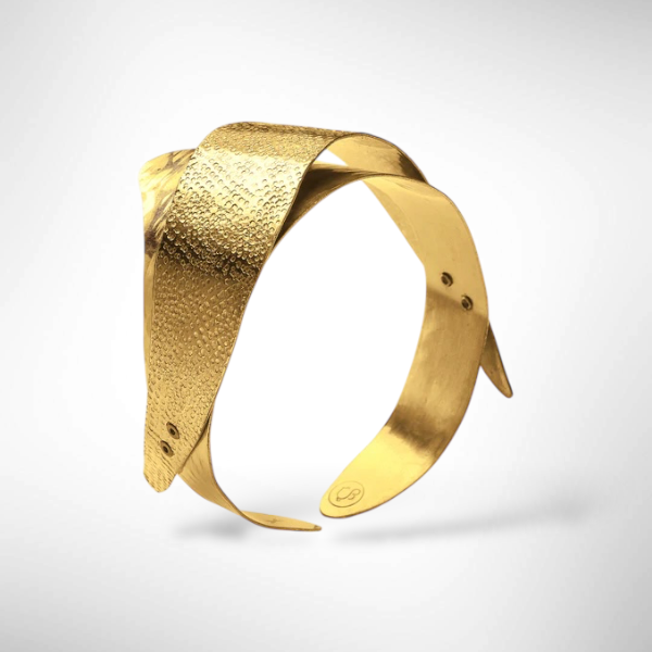 SWELL - Ocean Wave Inspired Multidimentional Mixed Metal Cuff