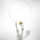 FLOW Opposing Wave Modern Over the Head Metal Necklace from the WATER Collection