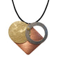 SECRET MESSAGE Unisex Adjustable Mixed Metal Heart Pendant Necklace
