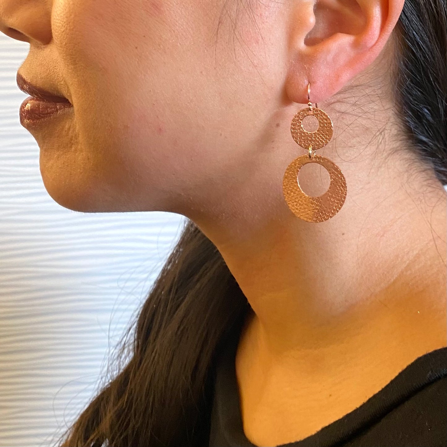 Solar - Double Circle lightweight earrings