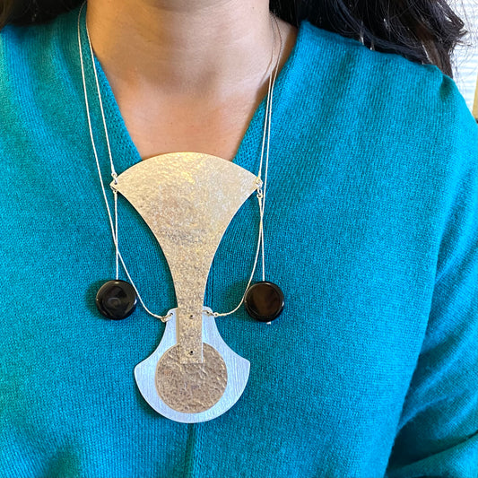 SUPER MOON Lunar Necklace w/Onyx