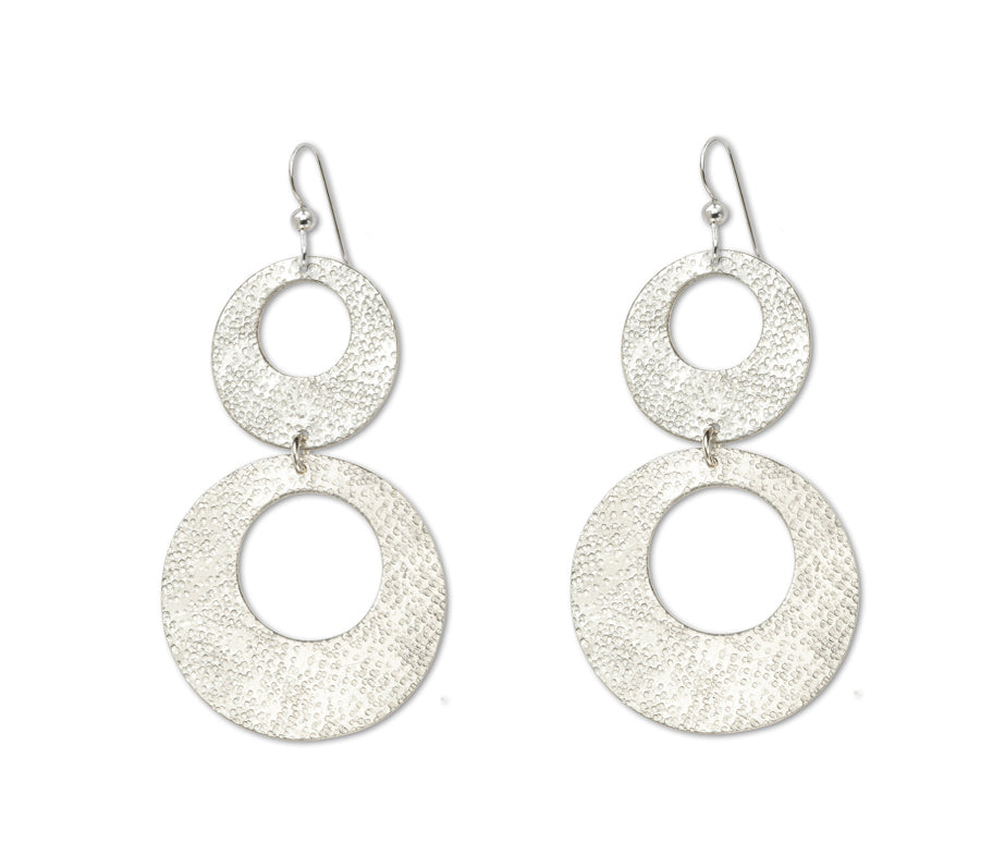 SOLAR LARGE Light Weight Aluminum Circle Dangle Earring