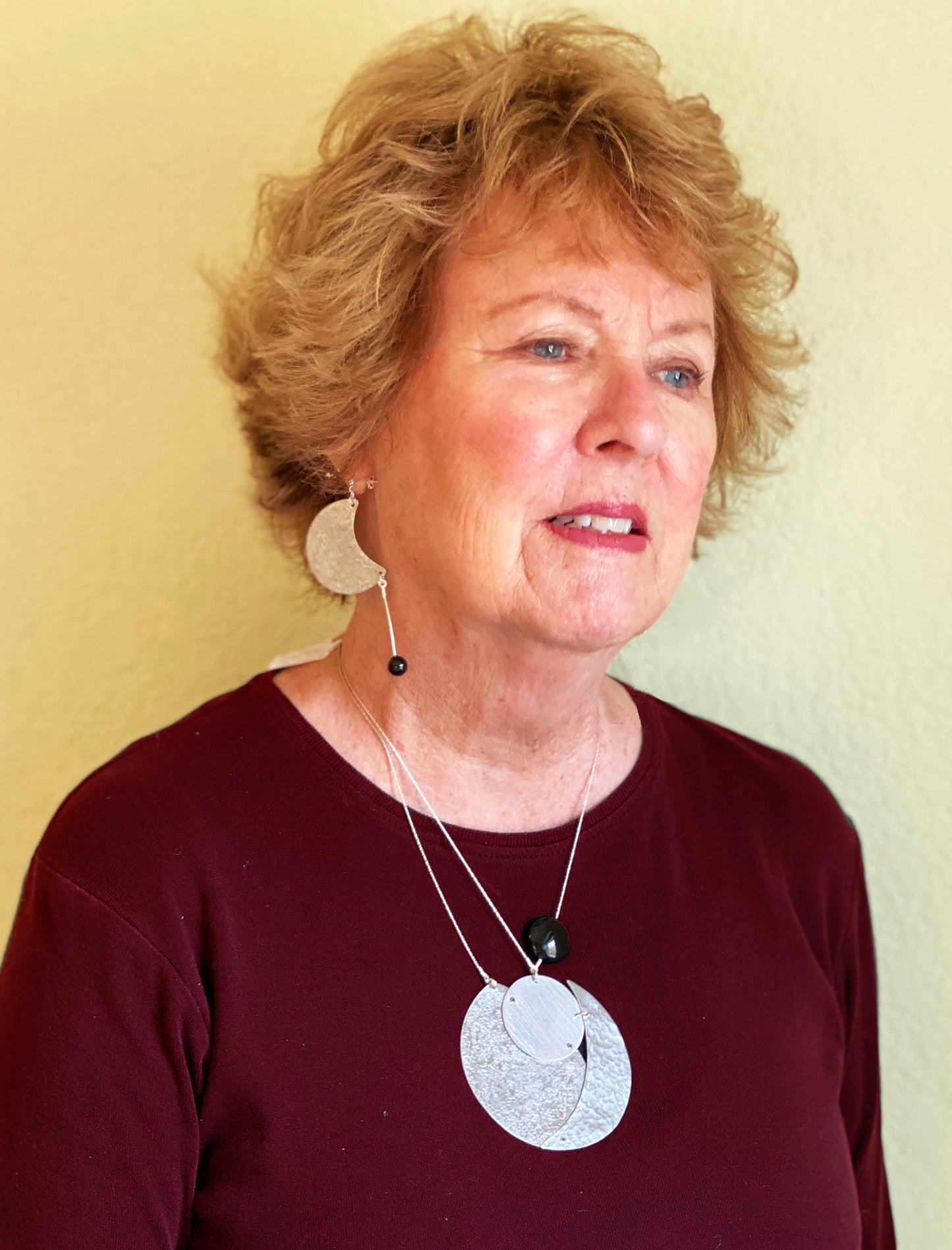 BRIGHT MOON -Striking Mix-Match Earrings with Onyx from the Lunar Collection