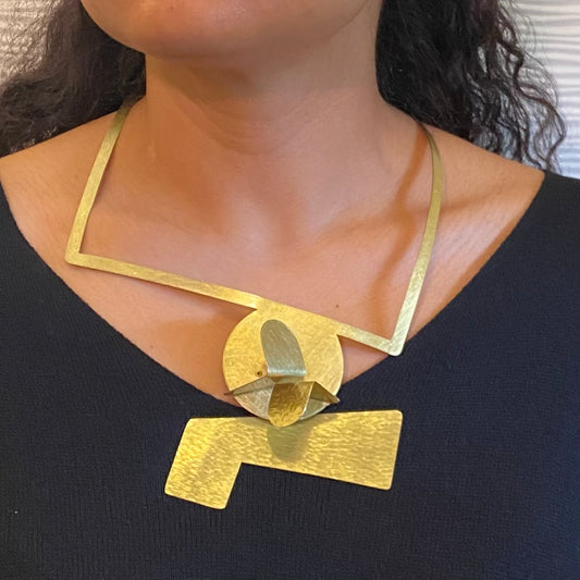 REFLECT 1 Abstract Interchangeable Gold-Tone Necklace from the FIGURE Collection