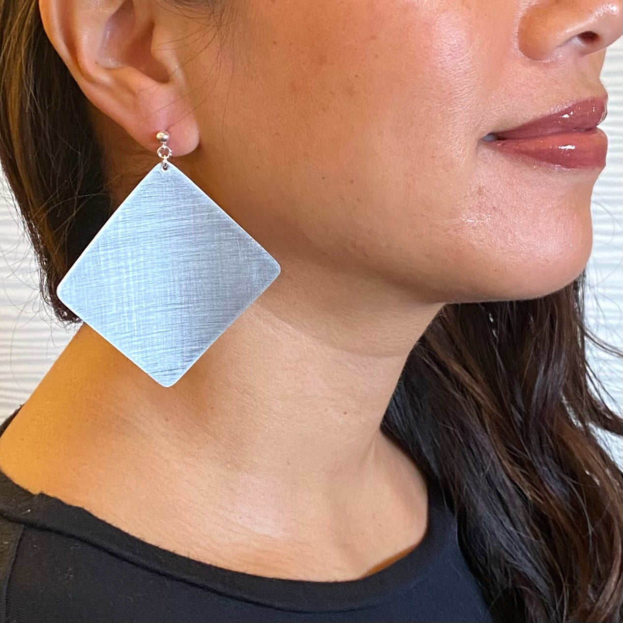 ROOT Flattering Large Diamond Shaped Dangle Earrings