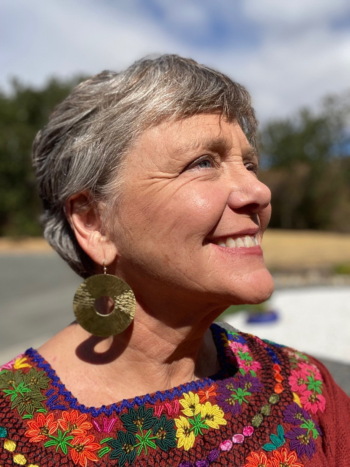 BURST LARGE Dramatic Disc Earrings explode with style