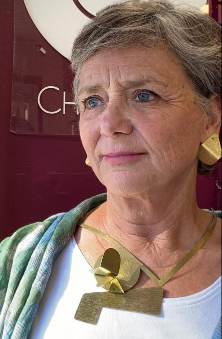 REFLECT 1 Abstract Interchangeable Gold-Tone Necklace from the FIGURE Collection