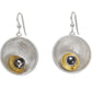 SPARK Striking Dome Shaped Mixed Metal Earrings with Metal and Accent Bead Options from the SCULPTURAL Collection