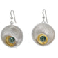 SPARK Striking Dome Shaped Mixed Metal Earrings with Metal and Accent Bead Options from the SCULPTURAL Collection
