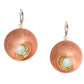 SPARK Striking Dome Shaped Mixed Metal Earrings with Metal and Accent Bead Options from the SCULPTURAL Collection