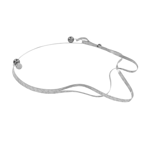 VIBE 3 An Up-Do Delicate Wavy Necklace from the SOUND Collection with Simulated Pearls